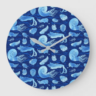 Ancient sea animals: Trilobites, Anomalocaris... Large Clock