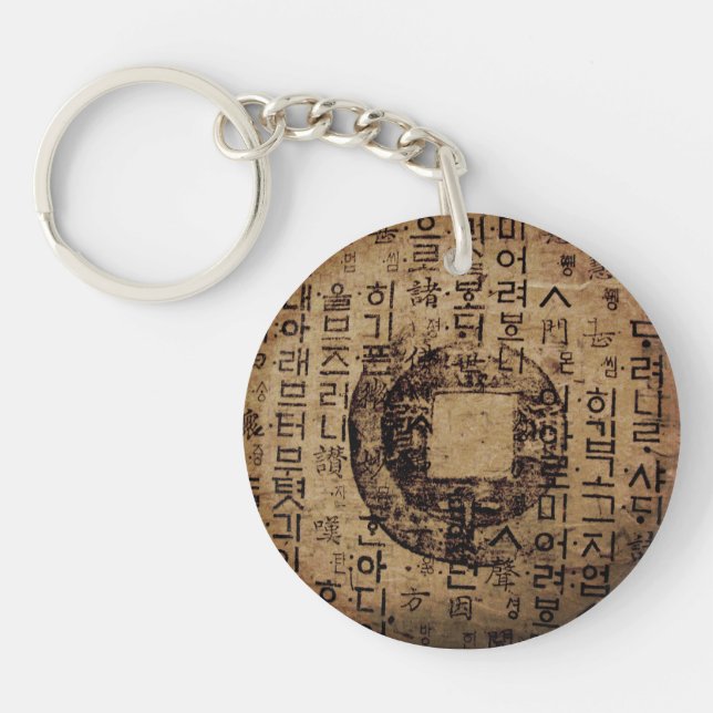 Ancient seal, Well Being, Tea & Tao - China Keychain (Front)