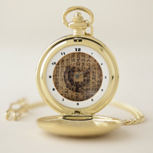 Ancient seal & Well Being, Tea & Tao /Herbal China Pocket Watch
