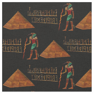 Ancient Secrets THOTH 3D Egyptian Scifi Fabric