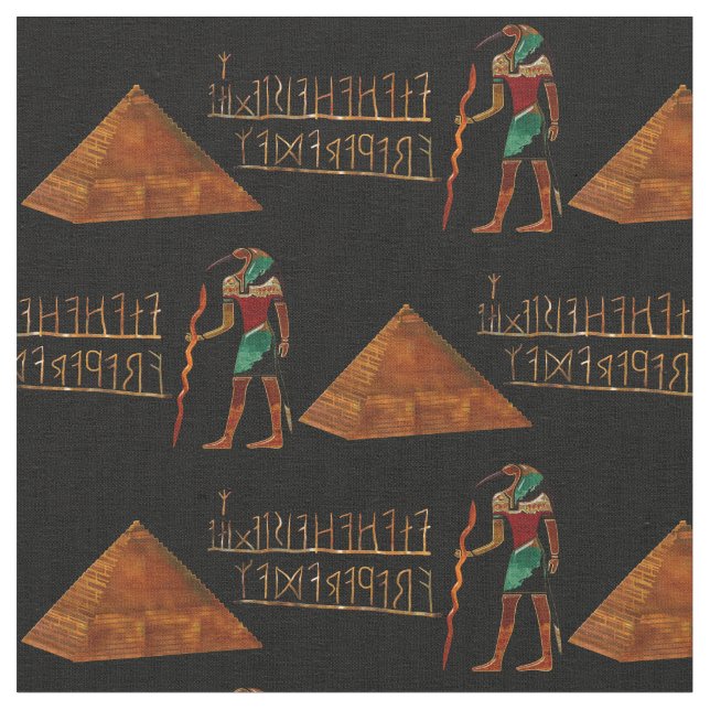 Ancient Secrets THOTH 3D Egyptian Scifi Fabric (Close Up)