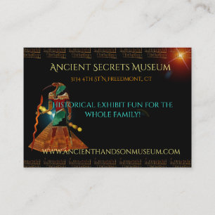 Ancient Secrets THOTH 3D Egyptian Scifi MUSEUM Business Card