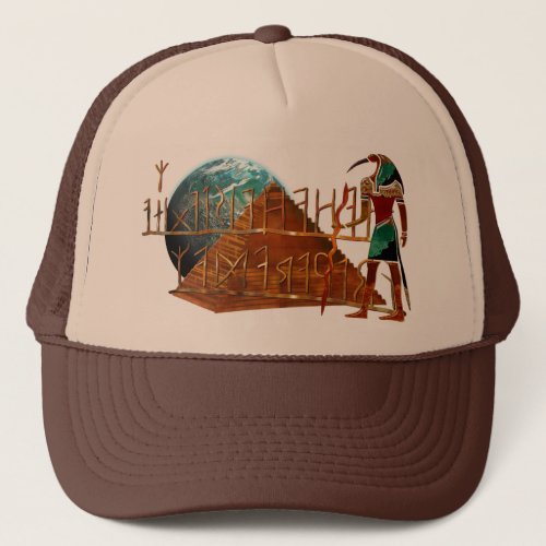 Ancient Secrets THOTH 3D Egyptian Scifi Trucker Hat