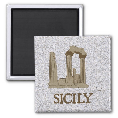 Ancient Sicily Agrigento Ruins Magnet