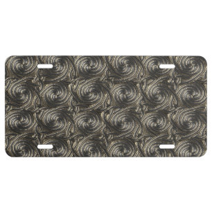 Ancient Silver Celtic Spiral Knots Pattern License Plate