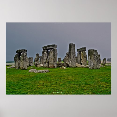Ancient Site of Stonehenge Standing Stones England Poster
