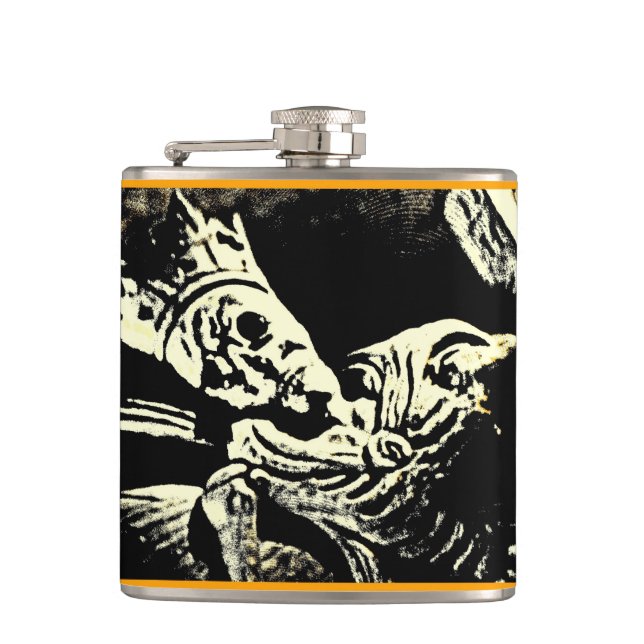 Ancient Skeleton King Flask (Front)