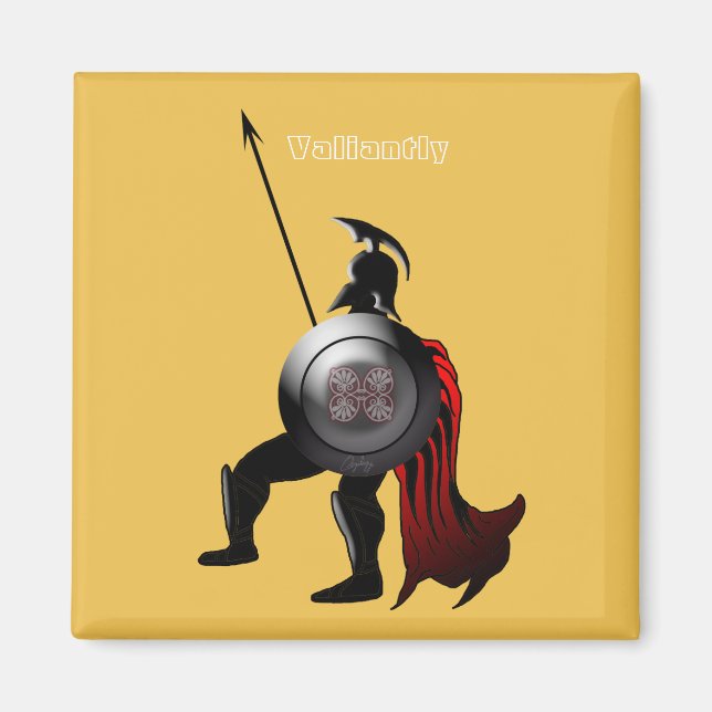 Ancient Spartan Warrior Magnet (Front)