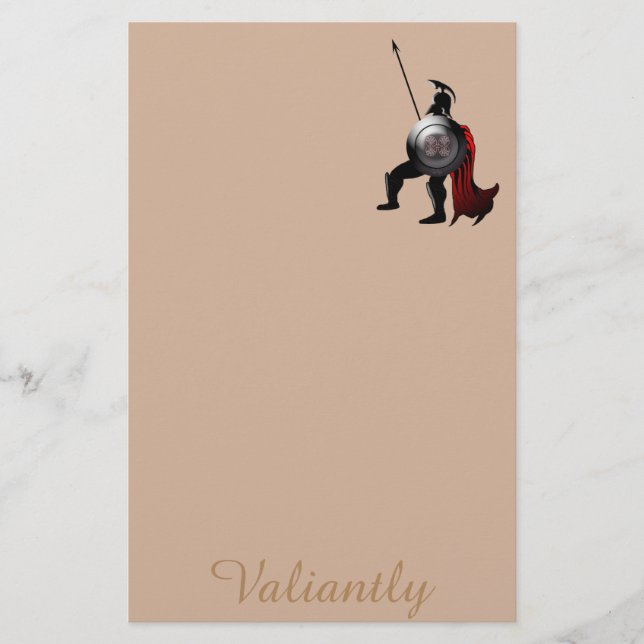 Ancient Spartan Warrior Stationery (Front)