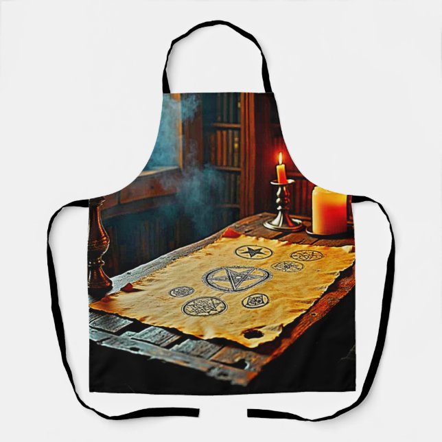 Ancient Spells on a Mystic Scroll Apron (Front)