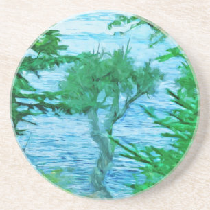 Ancient Spirit Tree in Abstract Drink Coaster