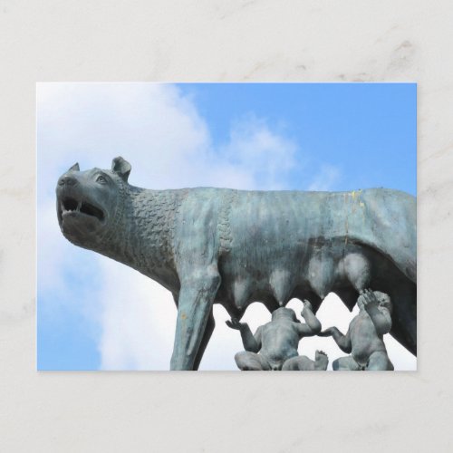 Ancient statue postcard