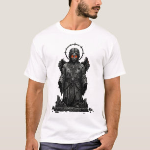 Ancient Stone Angel with Glowing Eyes Dark Gothic  T-Shirt