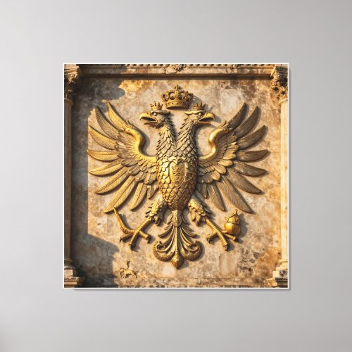 Ancient Stone Bas Relief of the Sovereign Illyrian Canvas Print