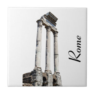 Ancient stone columns square ceramic tile