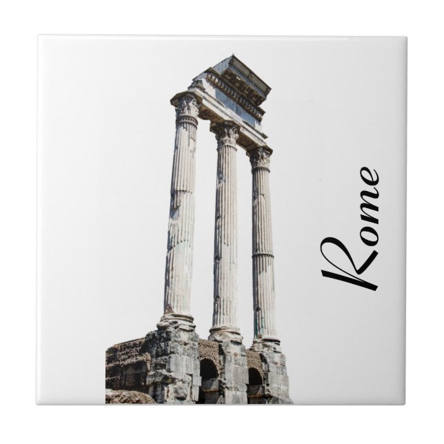 Ancient stone columns square ceramic tile (Front)
