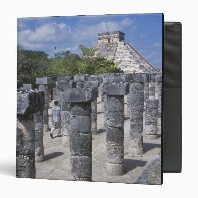 Ancient Stone pillars in Chichen Itza. Central Binder (Front/Inside)
