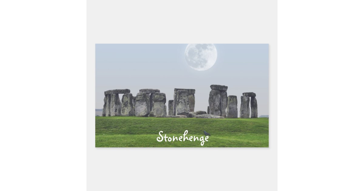 Ancient Stonehenge and Moon Salisbury, England Rectangular ...
