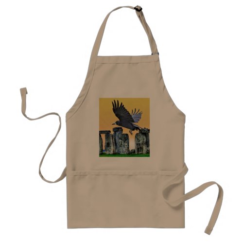 Ancient Stonehenge  Rook Corvid_lovers Gift Adult Apron