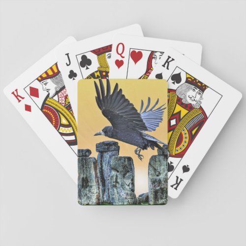 Ancient Stonehenge  Rook Corvid_lovers Gift Poker Cards