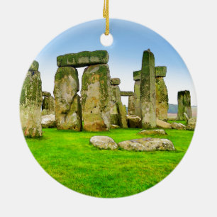 Ancient Stonehenge Standing Stones in Summer Art Ceramic Ornament