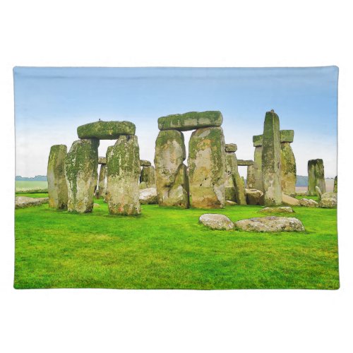 Ancient Stonehenge Standing Stones in Summer Art Cloth Placemat