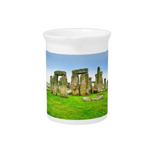 Ancient Stonehenge Standing Stones in Summer Art Drink Pitcher