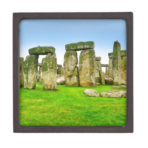 Ancient Stonehenge Standing Stones in Summer Art Jewelry Box