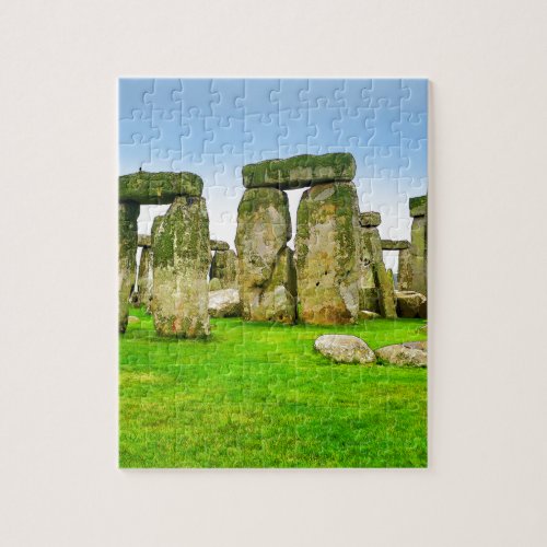 Ancient Stonehenge Standing Stones in Summer Art Jigsaw Puzzle