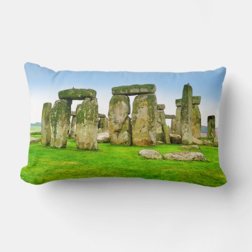 Ancient Stonehenge Standing Stones in Summer Art Lumbar Pillow