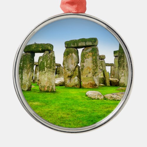 Ancient Stonehenge Standing Stones in Summer Art Metal Ornament