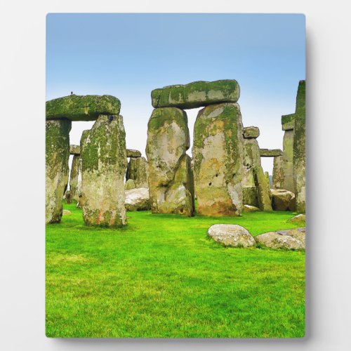 Ancient Stonehenge Standing Stones in Summer Art Plaque