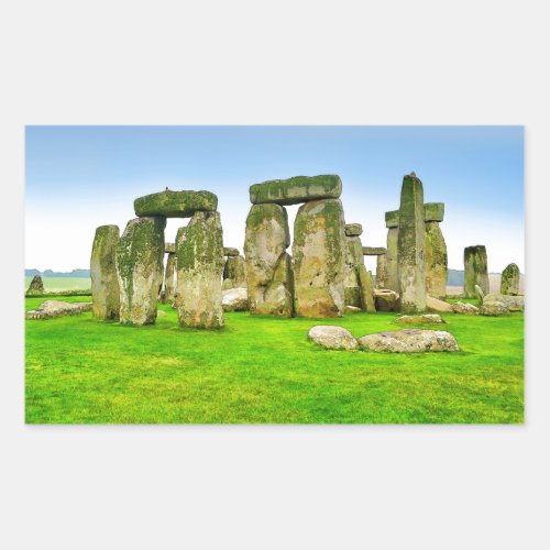 Ancient Stonehenge Standing Stones in Summer Art Rectangular Sticker