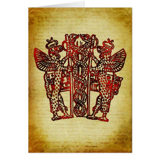 Ancient Sumerian Caduceus Cards (Front)