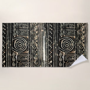 Ancient Sumerian Mesopotamian Pattern Beach Towel