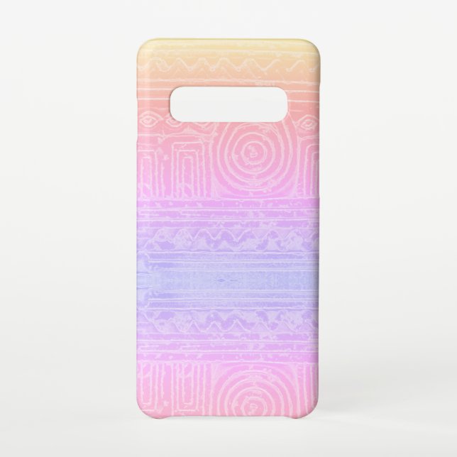 Ancient Sumerian Mesopotamian Pattern Pink Samsung Galaxy Case (Back)