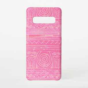Ancient Sumerian Mesopotamian Pattern Pink Samsung Galaxy S10 Case