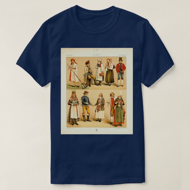 Ancient Swedish fashion and lifestyle 18th century T-Shirt (Design Front)