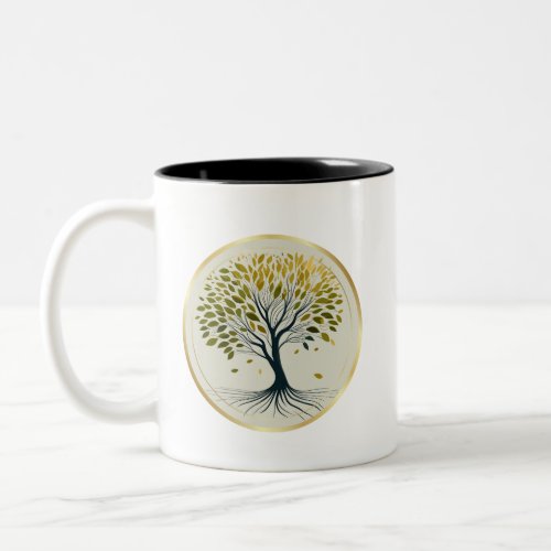 Ancient Symbol Tree of Life Two_Tone Coffee Mug