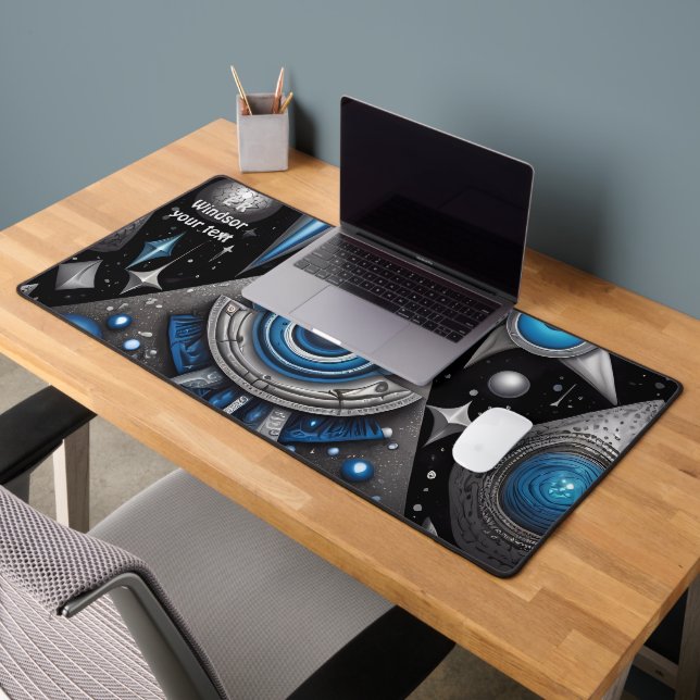 Ancient symbols in vibrant Abstract Design Desk Mat (Office 2)