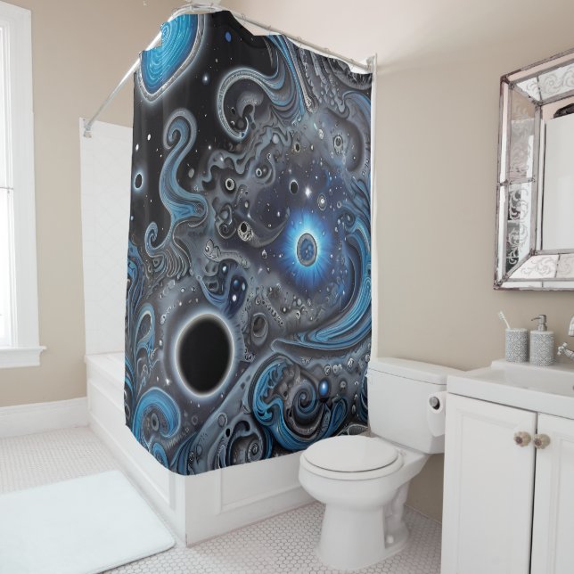 Ancient symbols pattern in vibrant Abstract Design Shower Curtain (In Situ)