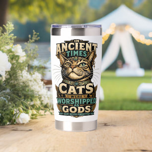 Ancient Tabby Cat Attitude Insulated Tumbler