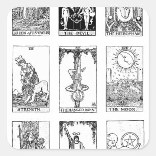 ancient tarot square sticker