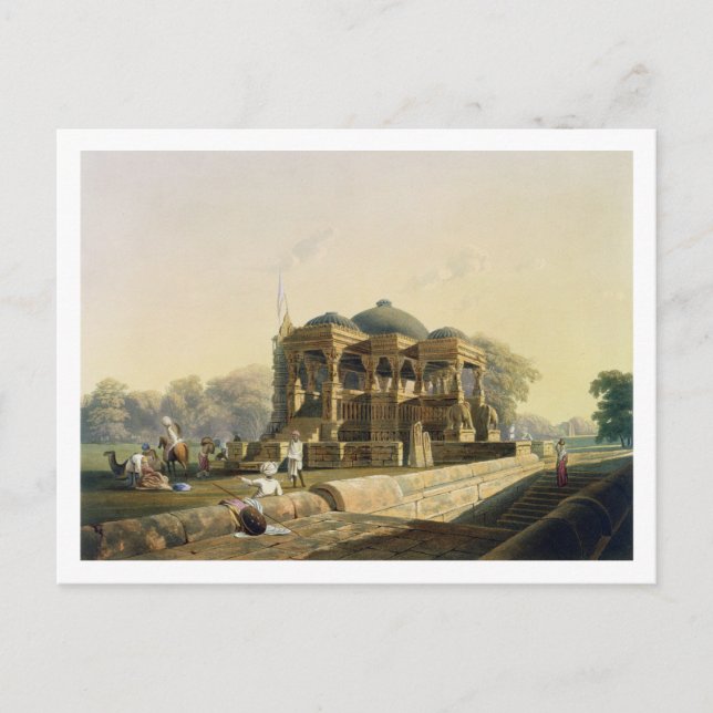 Ancient Temple at Hulwud, from Volume I of 'Scener Postcard (Front)