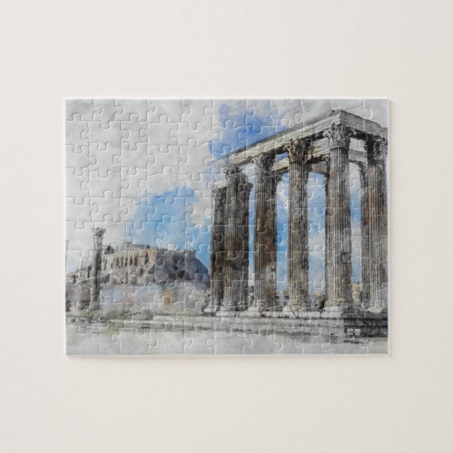 Ancient Temple of Zeus Athens Greece Jigsaw Puzzle (Horizontal)