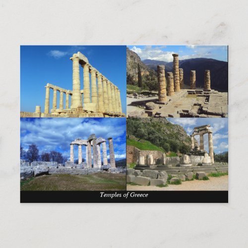 Ancient temples of Greece Postcard