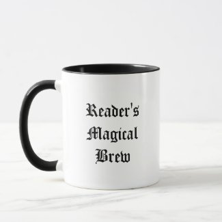 Ancient Text Black & White Reader's Mug