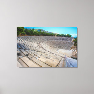 ancient theater in Epidaurus, Argolis, Greece Canvas Print