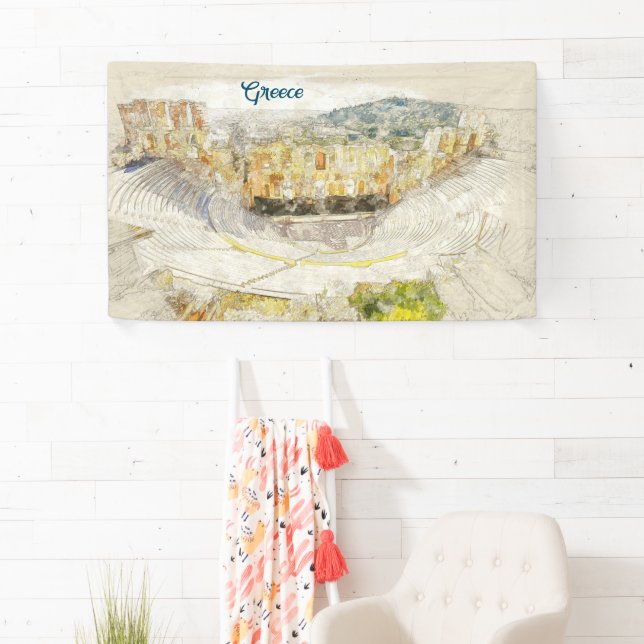 Ancient theater of Athens, Greece Banner (Insitu)