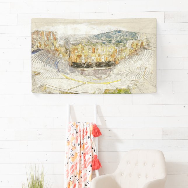 Ancient Theater of Athens Greece Banner – Travel  (Insitu)